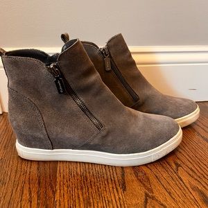 Womens gray booties